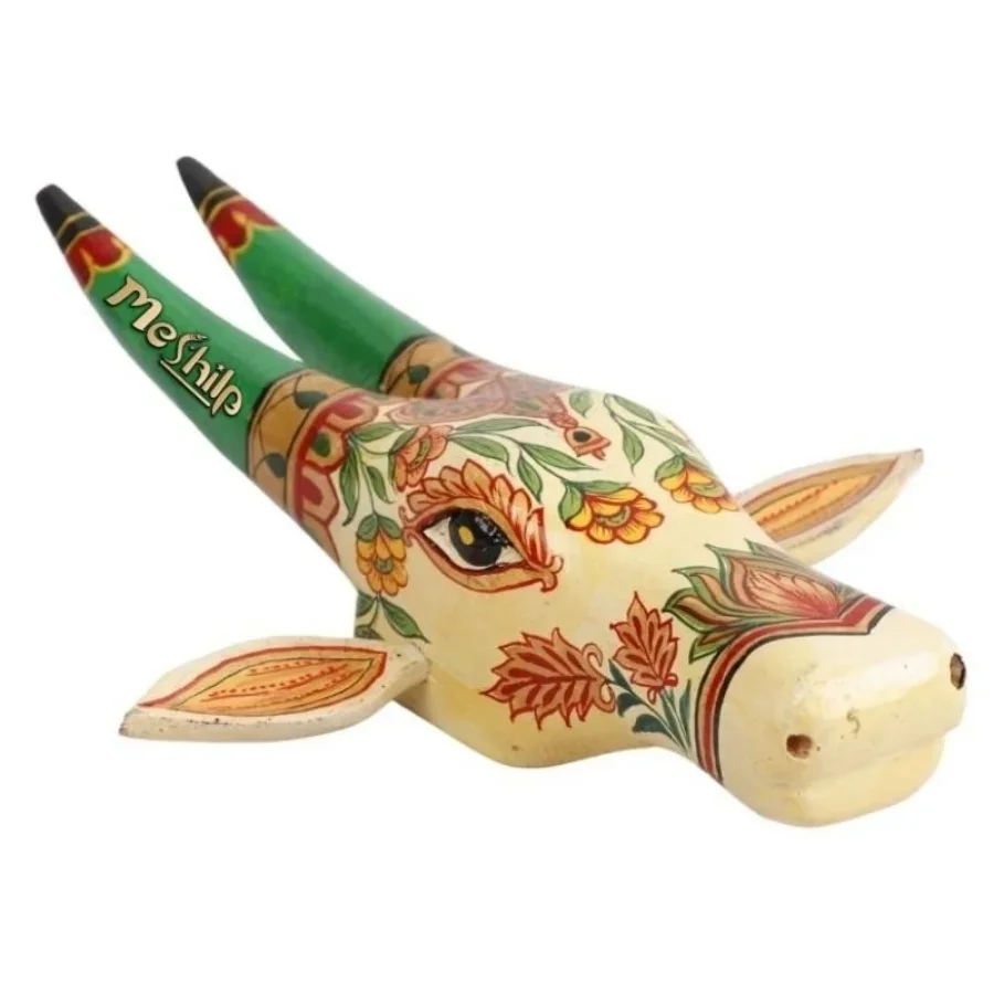 Untitled design (35) Wooden Cow head Wall Hanging - Image 1