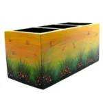 Mango Wood hand Painted Knifes/ Spoon Holder